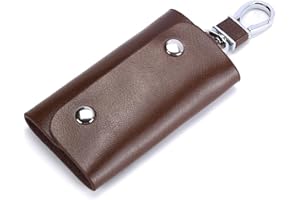 LTLSZRN Portachiavi Raccoglitore Chiave multifunzione,Borse universali per auto portachiavi per uomo donna,portafoglio portachiavi in Pelle,con 6 Ganci,Impermeabile