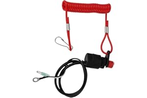 VGOL Interruttore di Arresto di Emergenza del Motore della Barca con Cavo di Sicurezza Compatibile con Yamaha Motore Fuoribordo