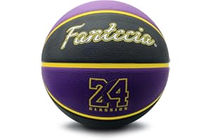 Fantecia Size 7 Basketball with Pump - Premium Street Rubber Indoor/Outdoor Ball for Training Match Games Women Men