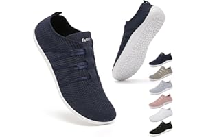 Geweo Barfußschuhe Damen Herren Laufschuhe Turnschuhe Bequeme Slip On Sneaker Leichte Atmungsaktiv Fitnessschuhe Straßenlaufschuhe Weich rutschfest