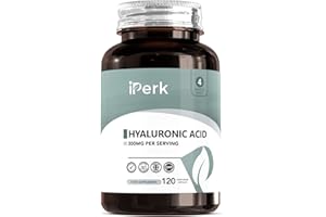 iperk Hyaluronic Acid 300mg | 120 Capsules 4 Months Supply | Hyaluronic Acid Supplement