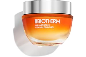 Biotherm Aquasource Vitamin Glow, Gel Crema Hidratante, Rostro Luminoso, Barrera Cutánea Reforzada, Enriquecido con Vitamina B3 y Astaxantina, 50 ml.
