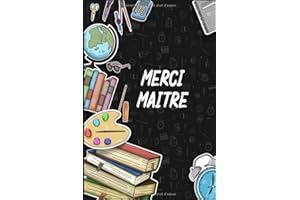 Merci Maître: Carnet de Notes Citation Inspirante, positive, Idée Cadeau maître d’école original et Atsem | Cadeau fin d'année