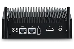 BASOARO Mini PC Industrial sin Ventilador i5, Mini Computadora Win 11 Pro, 16GB RAM 256GB SSD Core i5 8260U Computadora Industrial con RS232, RJ45 LAN, 2 Pantalla HD, WiFi, BT, PC sin Ventilador