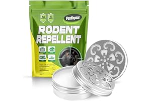 Pesdispear Repellente Topi, Dissuasore per Topi, Anti Ratti Meglio Del Elettrico Ultrasuoni per Topi e Trappola per Topi Effetto 90 Giorni 2 Pacchetti