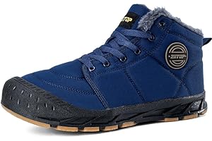 DAZFE Winterschuhe Herren Winterstiefel Herren Schneestiefel Herren Schneeschuhe Herren Winterschuhe Herren Gefüttert Winterschuhe Herren Barfußschuhe Herren Winter Outdoor Bequem Rutschfeste 40-46EU