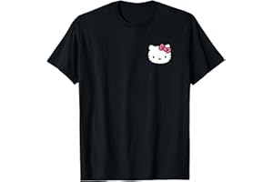 SANRIO T-shirt Hello Kitty rose avec nœud papillon (avant et arrière) T-Shirt
