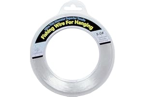 CREAWONDER Clear Fishing Wire, 820ft Monofilament Fishing Line, Clear String for Hanging, Invisible Strong Wire Nylon Thread for Hanging Balloon Garland Picture Decorations