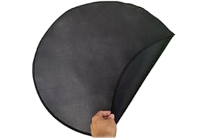 KOORIUM Black Round Fire Pit Mat, 36 Inch Fireproof Hearth Rug for Patio Garden Under Grill, Oil Resistant Fireplace Floor Protector with #Thicken# Design