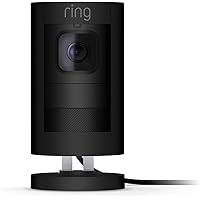 Ring Stick Up Cam Elite HD-Sicherheitskamera mit Gegensprechfunktion, Schwarz, funktioniert mit Alexa