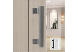 KAFENDA 8 pollici in lega di alluminio maniglia per porta scorrevole balcone maniglia per porta in vetro mobiletto del bagno maniglia per porta della stalla moderna maniglia in metallo (grigio)