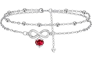 Micory Cavigliera Donna Argento 925 Non Sbiadire Cavigliera-con Confezione Regalo Regali di Gioielli Estivi