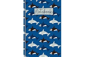 Whale Notebook: Cute Killer Whale Orca Lined Journal, The Perfect Novelty Whale Gift for a Anyone who Loves Whales, Killer Whales, Orcas or Marine Mammals - Blue