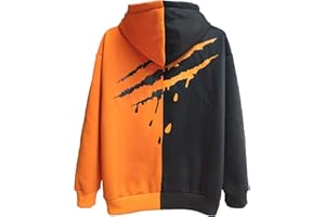 XIAOYAO Sweat à Capuche Homme Patchwork Sweatshirt Homme Techwear Hip Hop Les Loisirs