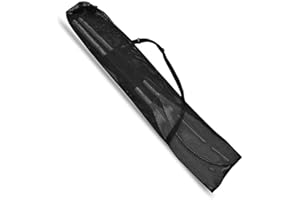 Gcroet Paddle & Bag for 2 Canoes, 130cm Portable Nylon Mesh Fishing Paddle Storage Bag with Adjustable Strap