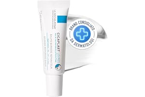 La Roche-Posay, Cicaplast, Balsamo labbra barriera riparatrice, lenisce e protegge, arricchito con pantenolo e lipidi, per labbra screpolate e danneggiate, 7,5 ml