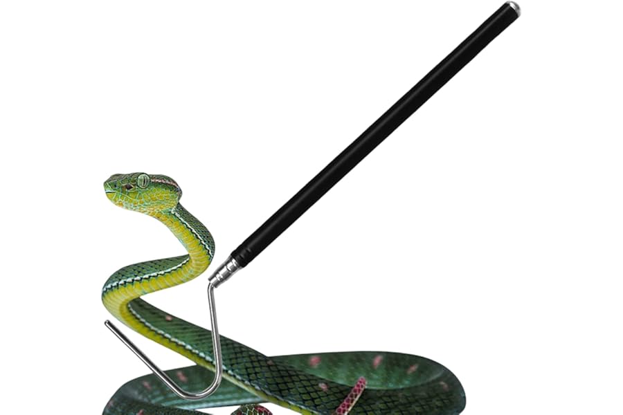 VBSYUYQ Collapsible Snake Hook, 7.7-26" Stainless Steel Extensible Snake Catching Tool for Small Large Snake Catching Controlling Moving Up To 2 Pounds