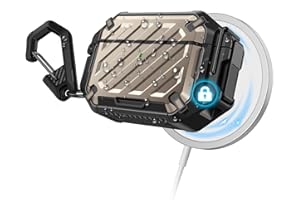 SUPCASE Etui AirPods Pro 3 (wersja 2025) z zamkiem i karabińczykiem (Unicorn Beetle Pro), [wodoodporność IP68] [ochrona klasy wojskowej] [obsługuje bezprzewodowe ładowanie] twarda obudowa (pustynia)