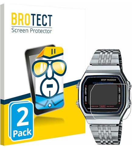 BROTECT Schutzglas Für Casio G-Shock GW-M5610-1ER – 6 Stück Panzerfolie, 9H Härte, Anti-Fingerprint, Made In Germany