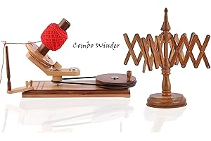 Brainmart Bobinador de bolas de hilo de madera y cuerda de mesa, juego de bobinado duradero para ganchillo y tejer, vientos de 8 a 12 onzas, hilo, soporte de herramientas de madeja, máquina de