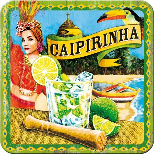 6 tlg Set Untersetzer – 9 x 9 cm – Cuba Libra u. Caipirinha - 3