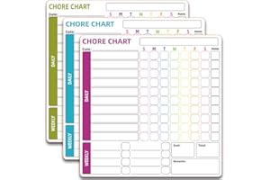 Dotoen 3 Pack Magnetic Chore Chart，Reusable Chore Whiteboard Dry Erase Board Reward Chart for Kids with Daily Routine Chart Chores Board for Children, Adults, and Family
