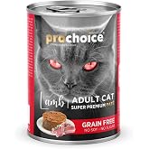 Prochoice Yetişkin Kediler İ&ccedil;in, Tahılsız, Kuzu Etli Ezme, 400 g x 12 adet