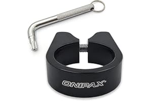 ONIPAX Anti-Theft Bicycle Seat Post Clamp Aluminum Alloy 31.8MM/34.9MM Black (Anti-Theft 34.9MM)