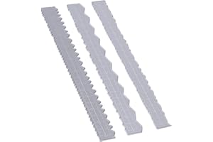 HEEPDD 3 Sztuk Nieregularne Krawędzie Linijka Deckle Krawędzie Linijka łzawienie Linijka DIY Making Stal Węglowa do Tworzenia Kartek Papierowych