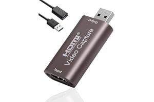COALWOP Video Capture Card 4K HDMI to USB 3.0 Video Capture Device 1080p 60fps Live Streaming 1080p/4K Record Grabber with USB Male to Female 1m Cable Compatible with PS5/XBox/Windows/Mac/Android