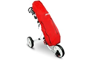 Clicgear Golfbag regnskydd - Röd | Tillförlitlig fuktbarriär, rivbeständigt väderskydd, snabb åtkomst, kompakt transportväska.
