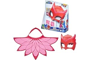 Hasbro PJ Masks - Super pigiamini, Maschera Deluxe di Gufetta, costume per bambini da 3 anni in su, include maschera che si illumina e ali da gufetta