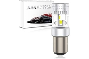 Asasytal S2 Ba20d LED Motorcycle Headlight Bulb, 35W High/Low Beam DC12V, 6500K Xenon White, Up to 2900LM Super Brighter for Motorcycle Motorbike Scooter, 1 Pc