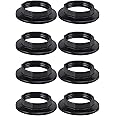 8 Pcs E14 Lamp Shade Reducer Ring Lamp Holder Twist Lock Socket Replacement Ring Lampshade Base Accessories for Desk Lamps