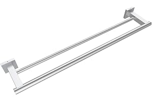 Tuggui dubbel handduksstång badrum handdukshållare 304 rostfritt stål borstad 60 cm