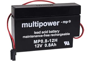 akku-net Bleiakku (multipower) MP0.8-12H für Motor-Taster, 12V, Lead-Acid