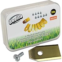 30x Titan Messer Klingen & Schrauben - kompatibel mit Husqvarna Automower, Gardena, McCulloch, Yardforce, Texas, Ferrex…