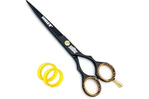 5RIDGE Forbici da parrucchiere Forbici da taglio per capelli Forbici da barbiere Lama di rasoio in acciaio ad alto tenore di carbonio per parrucchieri, uomini