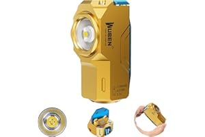 WUBEN X0 torcia EDC 800 lumen, mini torcia LED super luminosa, 7 modalità, programmabile, magnetica, tipo C, lampada da lavoro compatta, per campeggio, escursioni, attività all'aperto