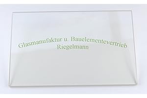 GLASMANUFAKTUR U. BAUELEMENTEVERTRIEB RIEGELMANN Kaminglas ROBAX® Markenglas 26 x 28 cm 0,4 cm