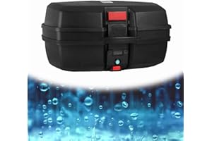 WNANCH Maletero De Moto Viajar Caja De Cola con Candado De Seguridad, Caja De Moto Baúl De Moto para Almacenamiento Casco Equipaje Grande, 47L 56X42X29CM (Color : Negro)
