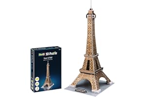 Revell 3D Puzzle 00200 I Paris Eiffelturm I 39 Teile I 2 Stunden Bauspaß für Kinder und Erwachsene I ab 10 Jahren I Das höchste Gebäude der französischen Hauptstadt selber zusammenbauen, Mittel