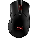 HyperX HX-MC006B Pulsefire Dart - Kabellose RGB Gaming Maus, Softwaregesteuerte Anpassung, 6 Programmierbare Knöpfe, Qi-Charg