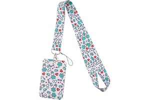 LJFEA Porta Tarjetas Identificativas + Lanyard - Tarjetero colgante - Funda tarjeta identificación - Portatarjetas con Varios Diseños y Colores.-Enfermera, tipo G