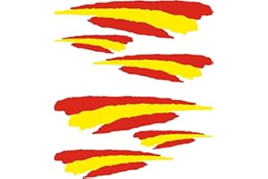 Autodomy Pegatinas Stickers Bandera España | Pack 6 Unidades Pegatina España Coche Moto Scooter Quad ATV Biclicleta Cascos | Adhesivos Resistentes a la Luvia y al Sol