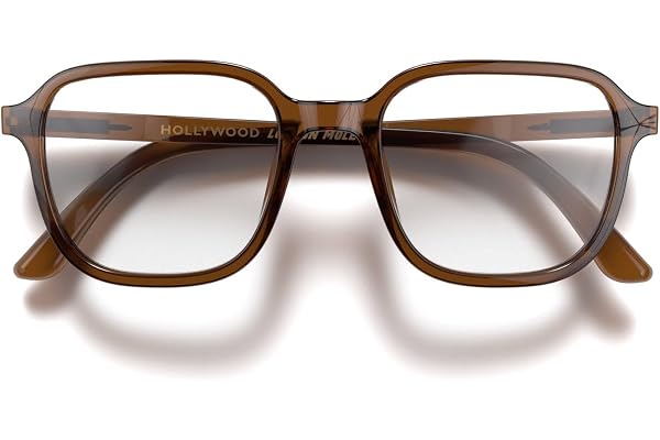 LONDON MOLE® Hollywood lunettes antilumière bleue | Bloqueurs bleus de forme carrée fraîche | Antifatigue oculaire pour les écrans | Homme femme unisexe | Charnières à ressort