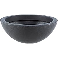 Dehner Kugelschale, Ø 52 cm, Höhe 20 cm, Kunststoff, anthrazit