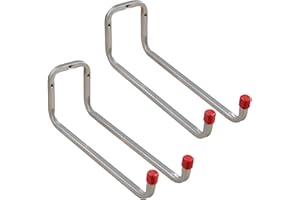 Gedotec Crochet Mural | DUO | Profondeur : 325 mm | 2 Pièces - Crochet universel double | Acier Galvanisé | Crochet double long | Support d'appareils en métal Crochet d'échelle Garage