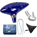 Ocarina Zelda Ocarina en céramique 12 trous Alto C, ocarina en céramique pour instruments de musique, ocarina of time, livré avec repose-main, housse en tissu, partition et corde, pour les amateurs