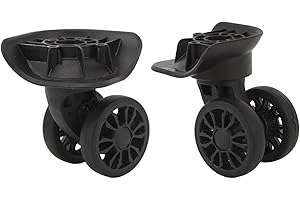 Alomejor Uniwersalne Kółka Do Walizki, Części Zamienne, Dwurzędowe Koła, Obrotowe Koło, ABS, 2x Zapasowe Koła Bagażowe